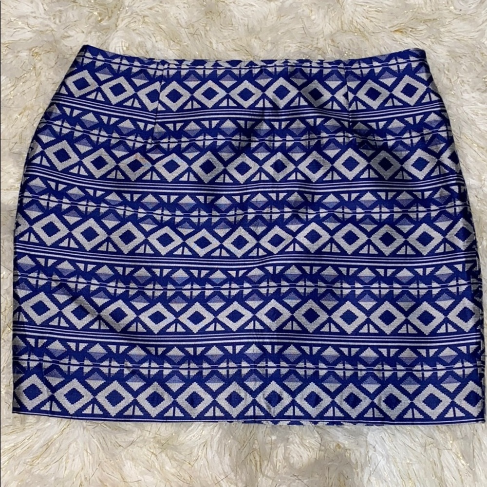 Blue & gray skirt